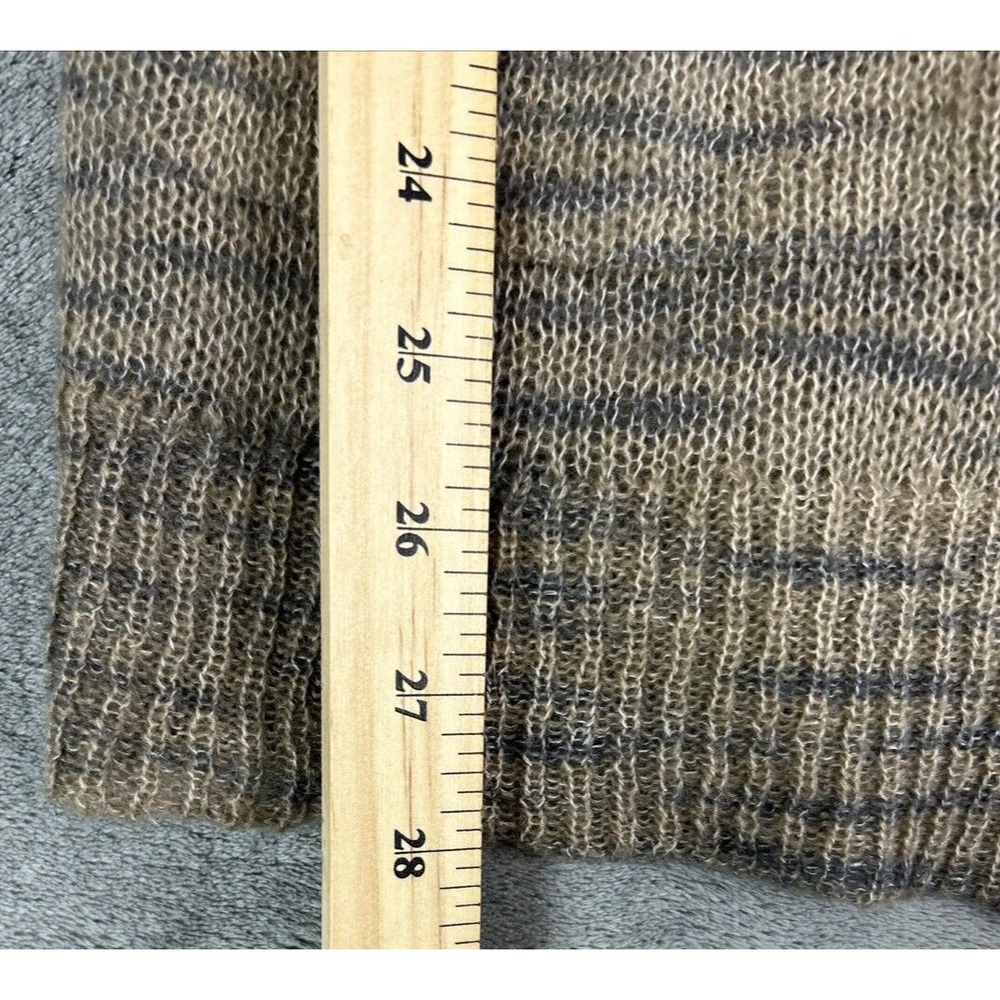 Free People Beach Small Brown Gray Sweater Mohair Blend Knit Button Cardigan - Picture 6 of 9